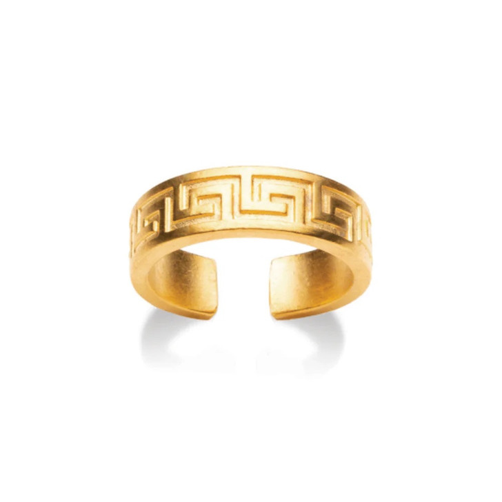 Gold Classical Meander Ring