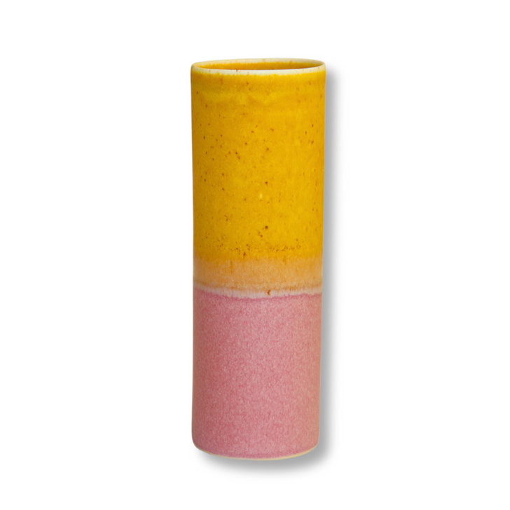 Yellow/Pink Cylinder Vase