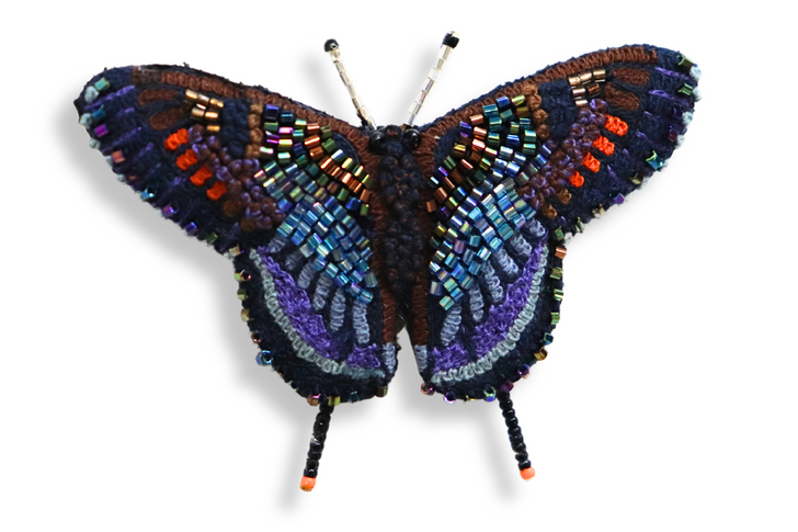 Red Spotted Purple Butterfly Brooch