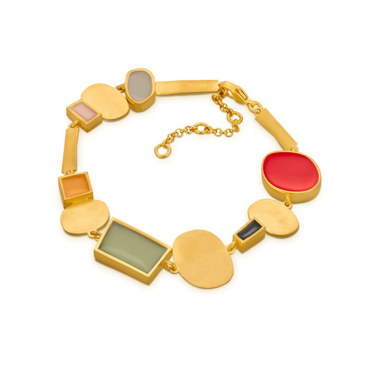 Golden Collage Bracelet