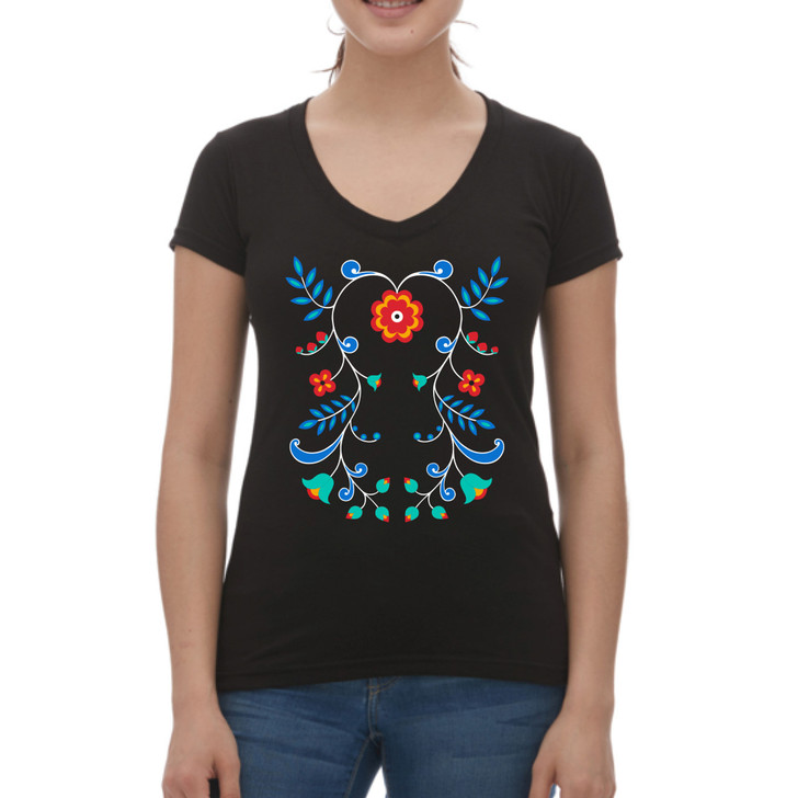 Anishinaabe V-Neck Tee 