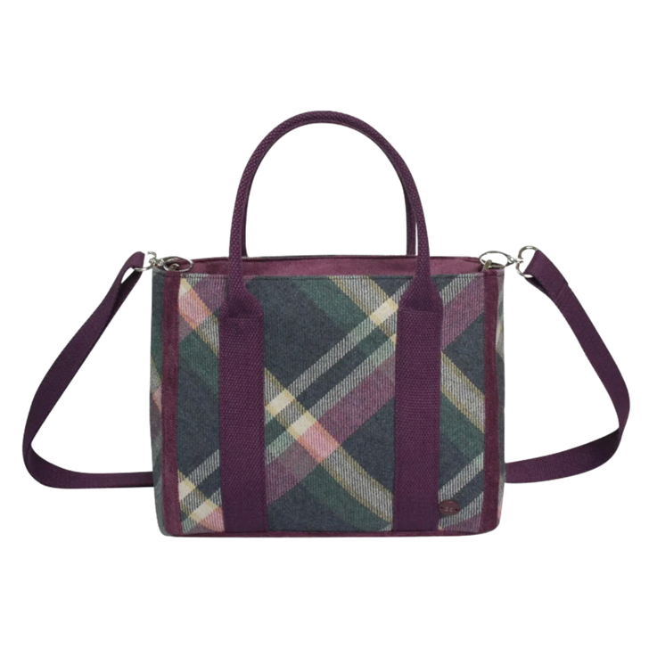Diagonal Tweed Tote