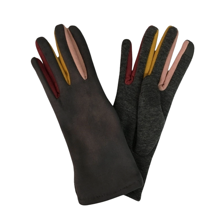 Multi-Colored Gray Gloves