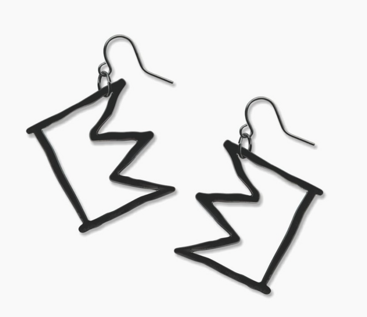 Basquiat Crown Earrings