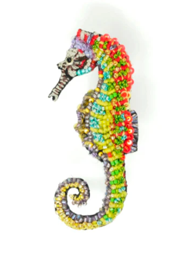 Spotted Seahorse Brooch