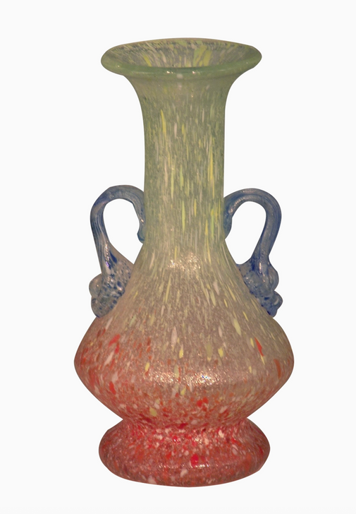 Red/Green Art Glass Vase