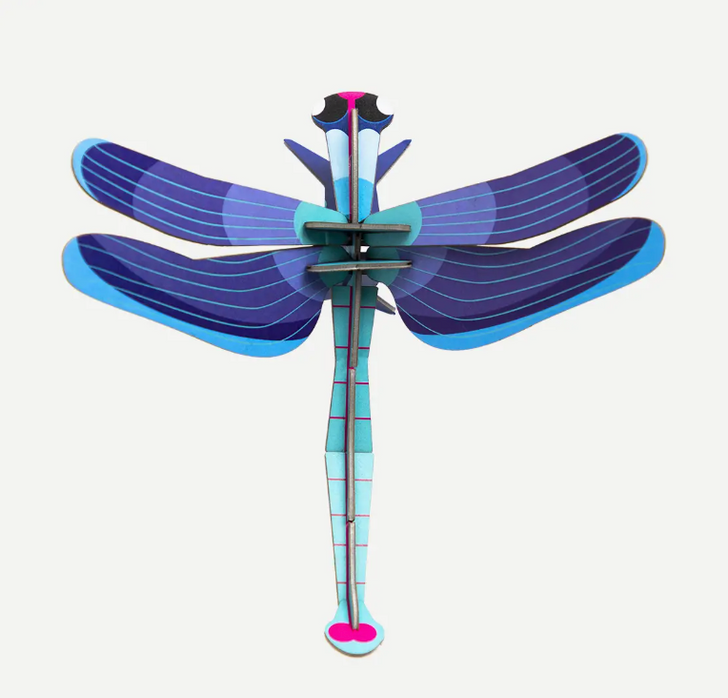 Sapphire Dragonfly 3D Wall Art