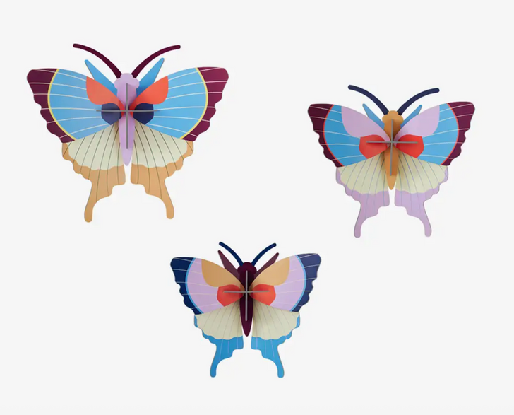 Plum Fringe Butterfly 3D Wall Art