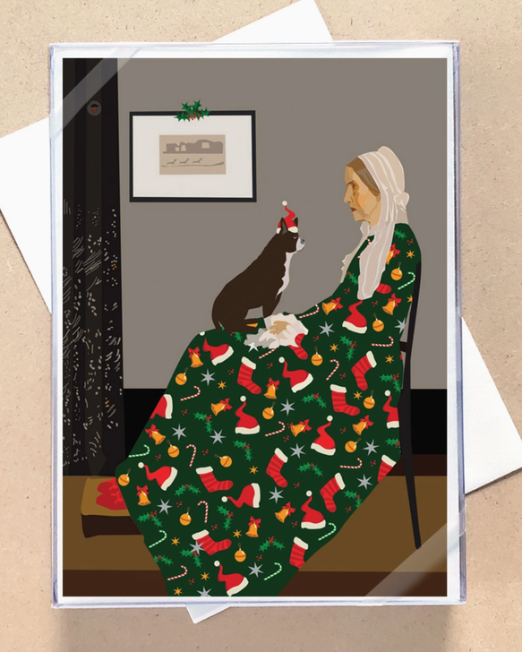 Arrangement with Pup Boxed Holiday Cards