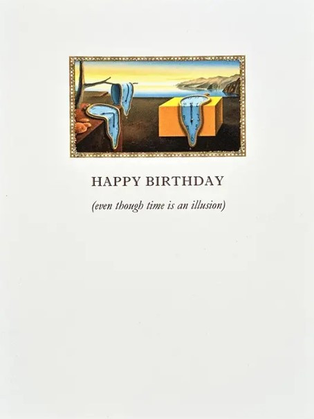 Dali Melting Clocks Birthday Card