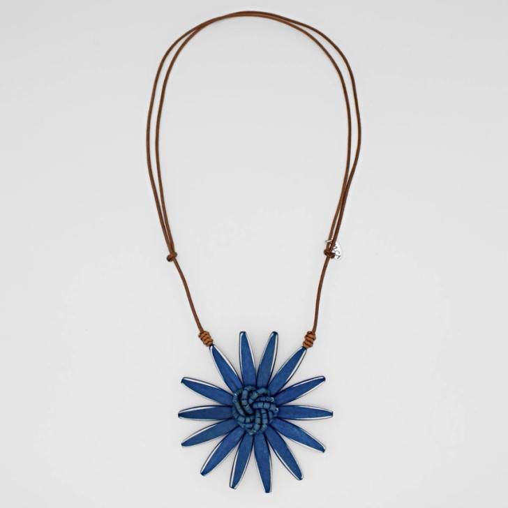Blue Amaya Flower Necklace