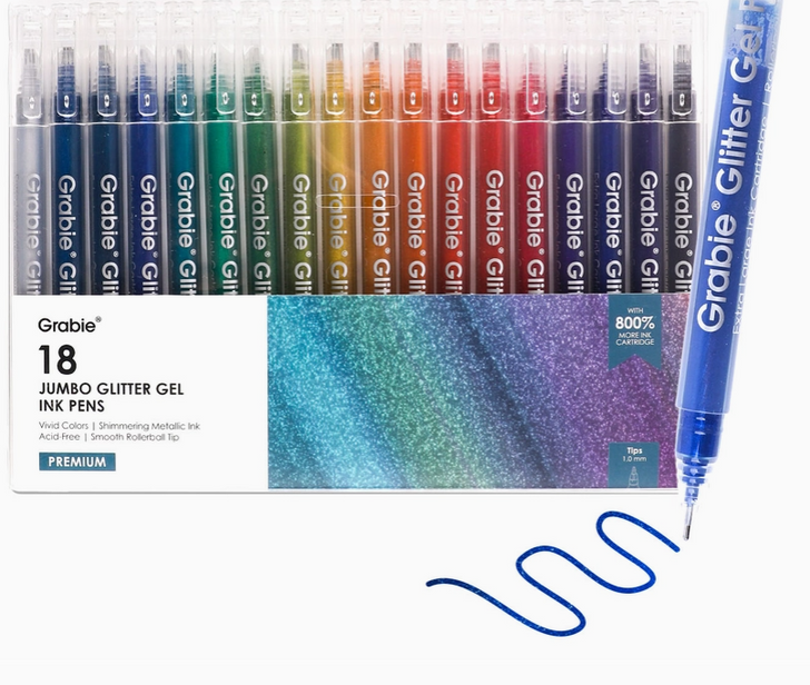 Iridescent Glitter Pen Set of 18