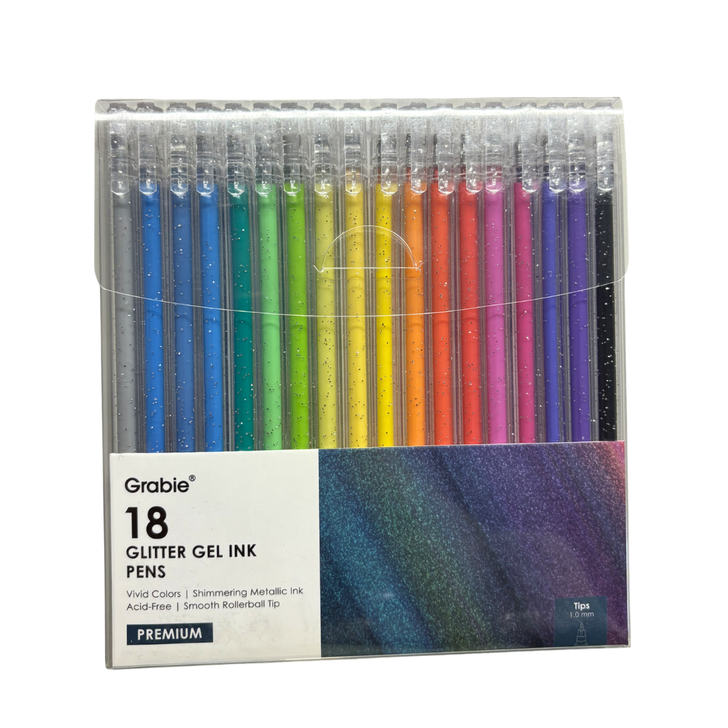 Iridescent Glitter Pen Set of 18