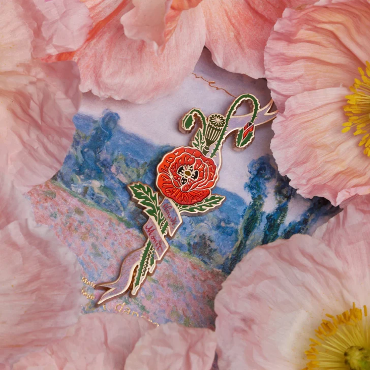Monet's Poppy Pin