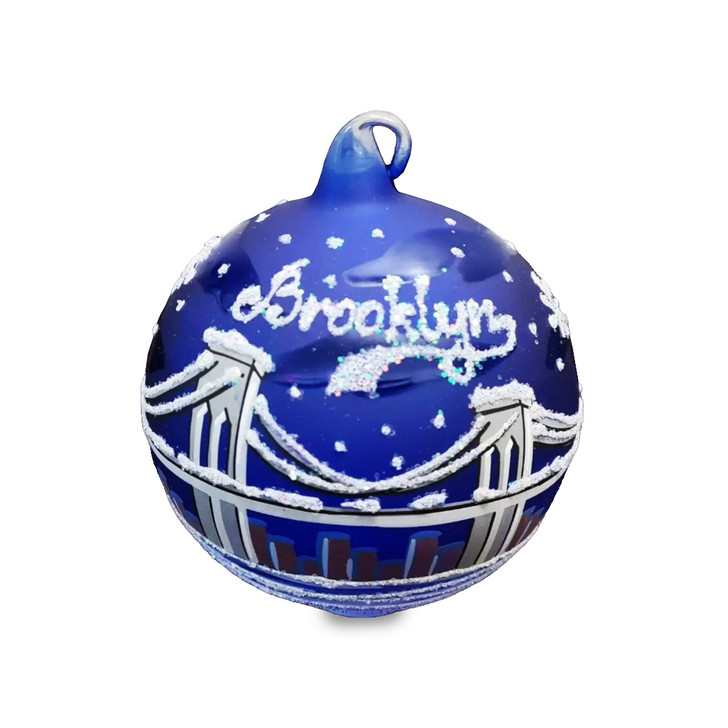 Light Blue Glass Brooklyn Ornament