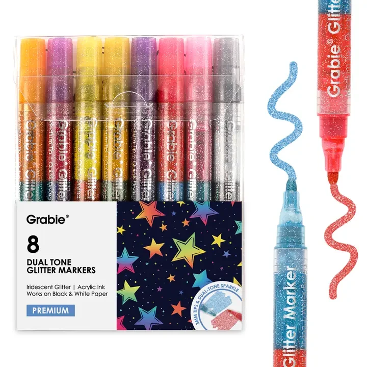 Dual Tone Acrylic Paint Markers - Set of 12