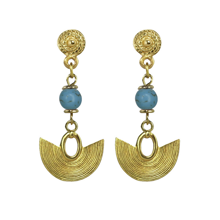 Crescent Turquoise Earrings