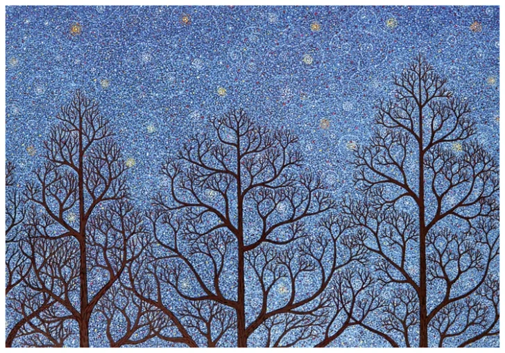  Night Stars & Trees Boxed Holiday Cards