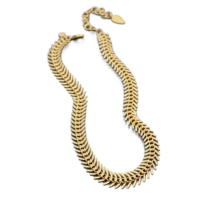 Gold Fishbone Necklace