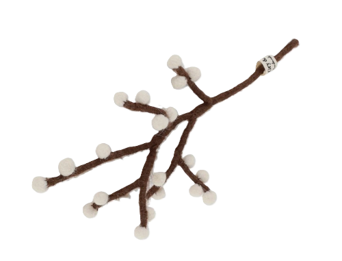 Mini Branch with White Berries