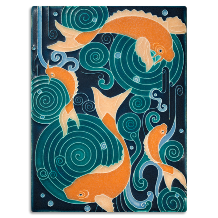 Motawi Tileworks Koi Pond Tile 6x8