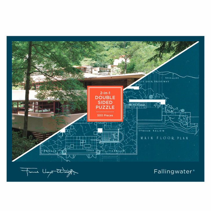 Fallingwater Double Sided Frank Lloyd Wright Puzzle