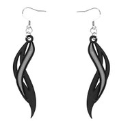 Swell Earrings in Black & Silver