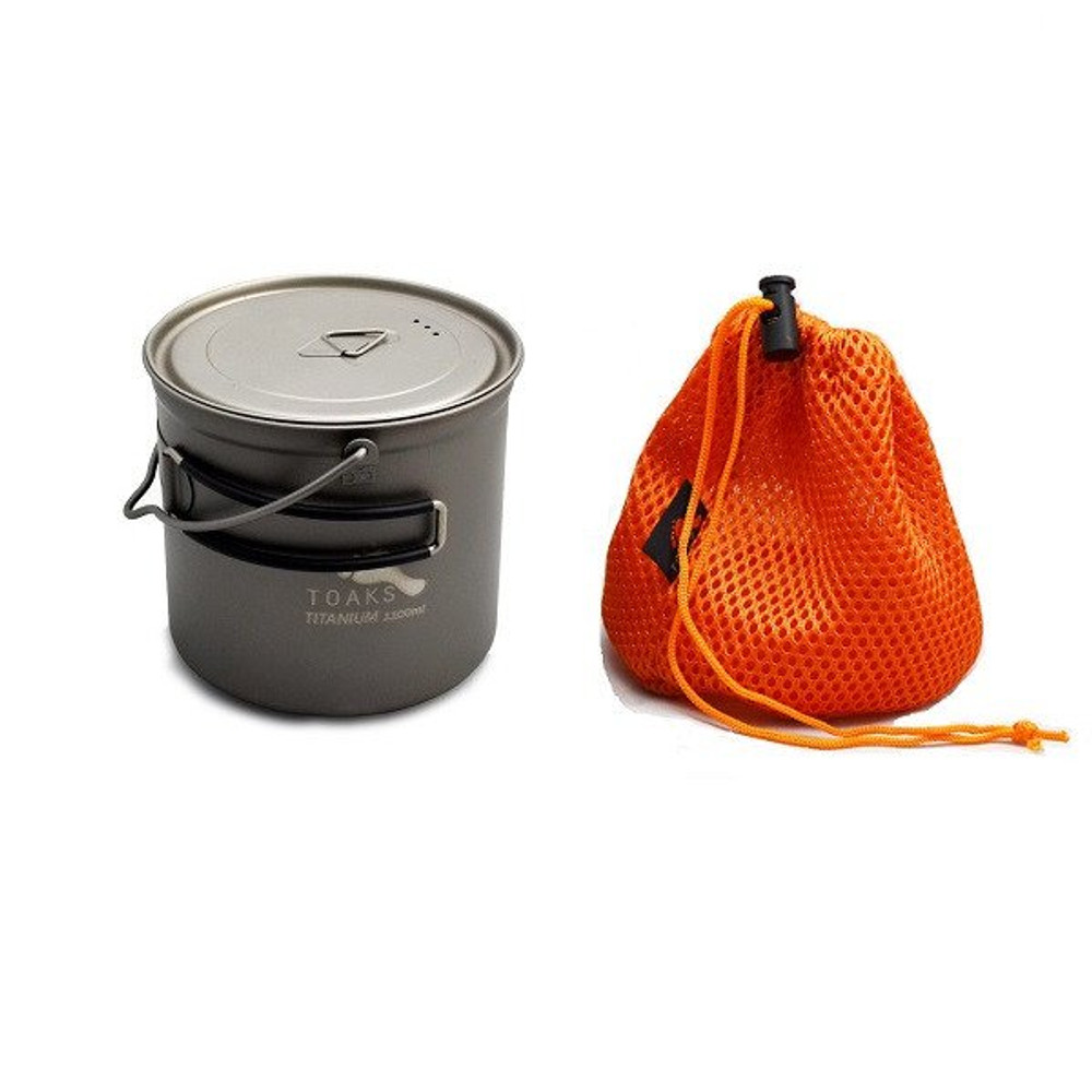 TOAKS TITANIUM 1100ML POT WITH BAIL HANDLE TOAKS TITANIUM 1100ML POT WITH BAIL HANDLE