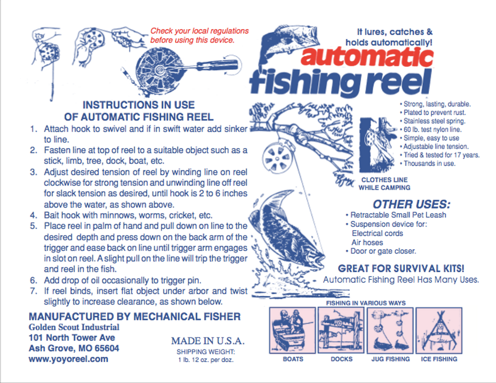 Mechanical Fisher’s Yo Yo Fishing Reel