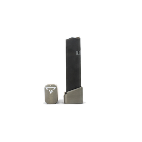 TTI GLOCK 9/40 Full Size Base Pad Mag Extension (+5/6, Titanium Grey)