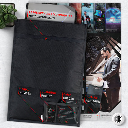 MISSION DARKNESS NON-WINDOW FARADAY BAG FOR LAPTOPS 