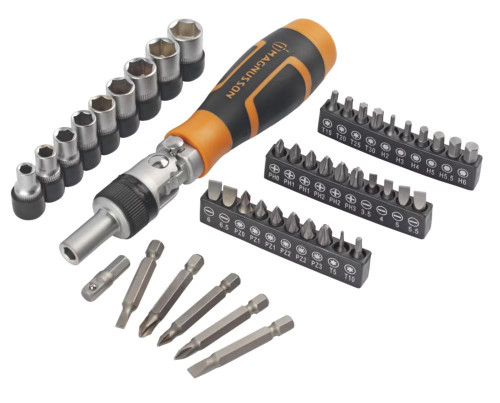 Magnusson Ratcheting Screwdriver & Bit Set 46Pcs