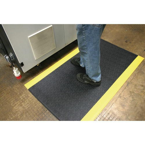 COBA Europe Anti-Fatigue Orthomat Charcoal/Yellow 0.6m x 0.9m