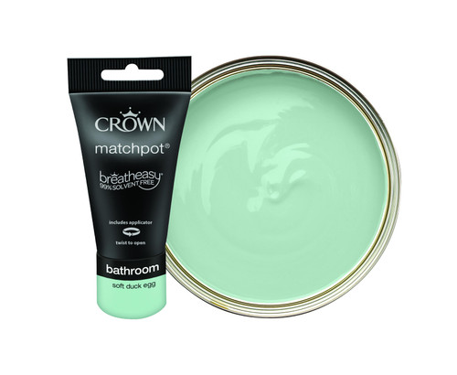 Crown Easyclean Bathroom Emulsion 40ml Sample - Soft Duck Egg