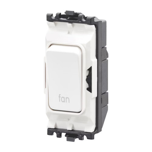 MK Electric Edge 20 Amp DP 1 Way Printed Switch Module for Fan