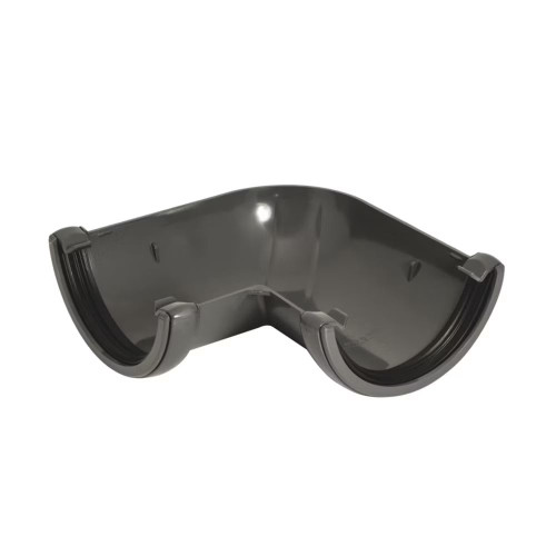 FloPlast RA1A 90° Half-Round Gutter Angle 112mm Anthracite Grey