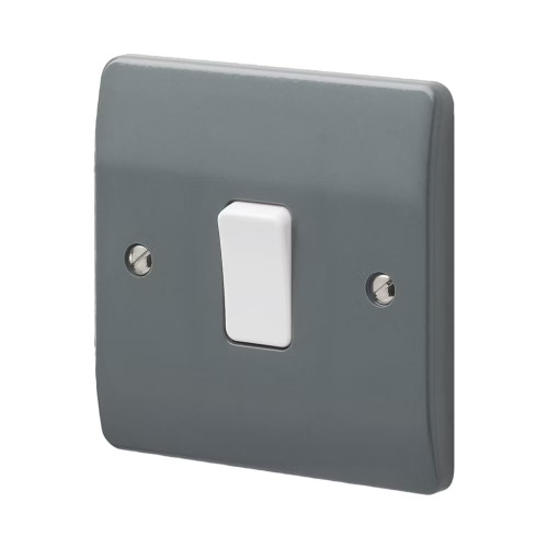 MK Electric 2 Way Flush Plate Switch, Grey, One Size