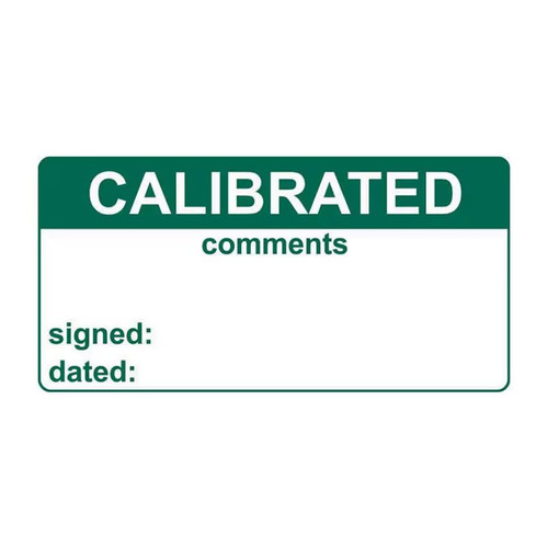Calibrated Sticker, Roll of 250, Self-Adhesive Vinyl Label, W50mm x H25mm