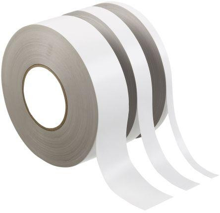 RS PRO Double-sided paper tape, white up to +80°C, 12 mm x 50 m