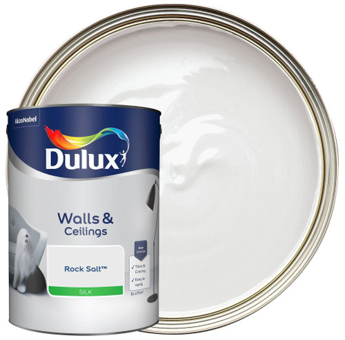 Dulux Walls & Ceilings Silk Emulsion Paint - Rock Salt - 5L Dulux Walls & Ceilings Silk Emulsion Paint - Rock Salt - 5L