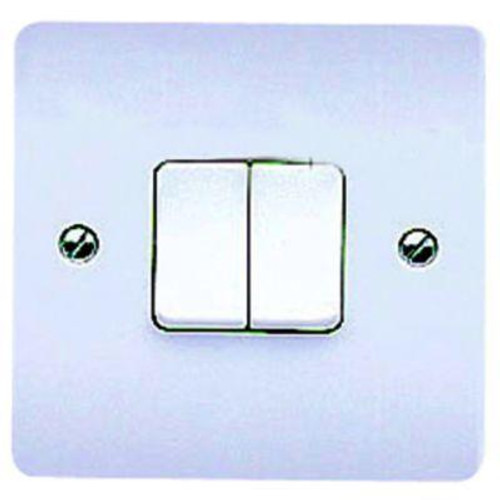 MK 2 Gang Double Lightswitch Two Way Single Pole