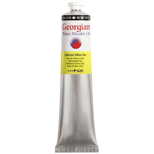 Daler-Rowney Georgian Water Mixable Oil Paint, Aluminium Tube, 6.76oz - 200 ml, Cadmium Yellow Hue