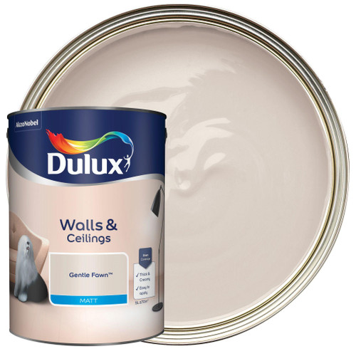 Dulux Walls & Ceilings Matt Emulsion Paint - Gentle Fawn - 5L Dulux Walls & Ceilings Matt Emulsion Paint - Gentle Fawn - 5L