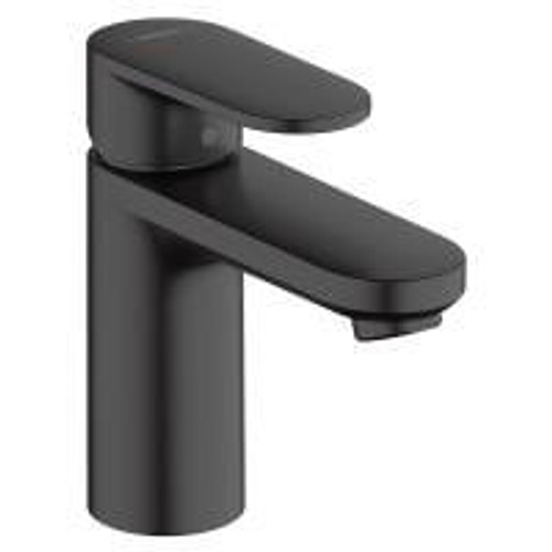 hansgrohe Vernis Blend Basin Mixer Tap 100 Energy-Saving with Pop-Up Waste Set, Matt Black, 71585670