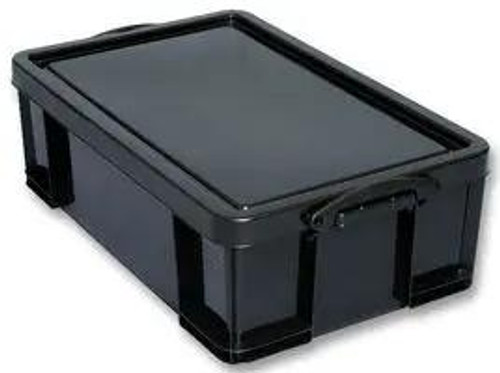 Really Useful Storage Box Plastic Recycled Robust Stackable 50 Litre W440xD710xH230mm Black - Ref 50L