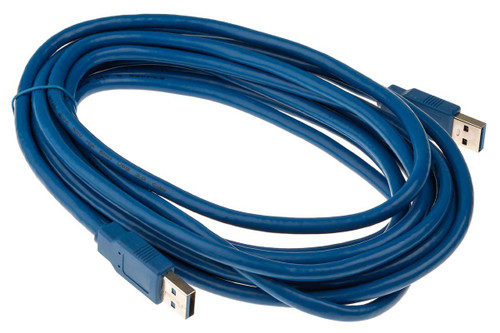 RS PRO USB 3.0 Cable, USB-A Male to USB-A Male, Blue, 5 m