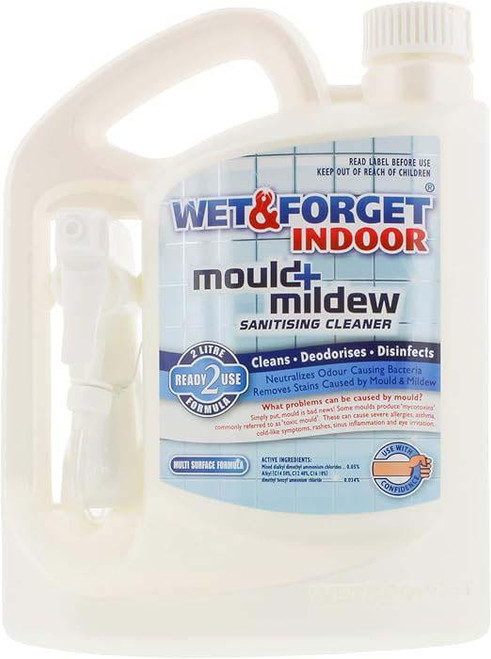 Wet & Forget Indoor Mould & Mildew Sanitising Cleaner, 2 Litre