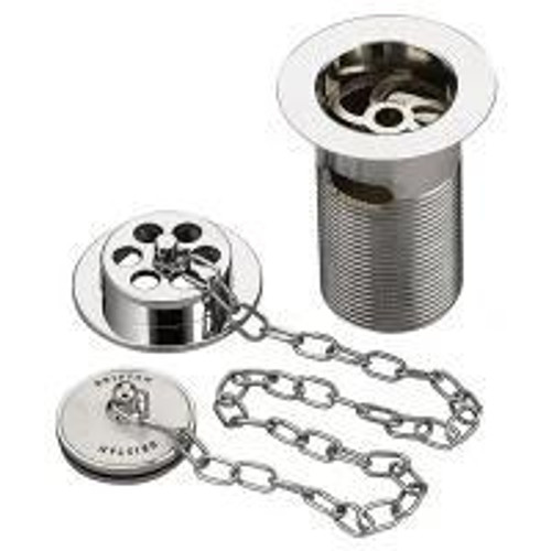 Bristan Traditional Bath Waste with Porcelain Plug - Chrome