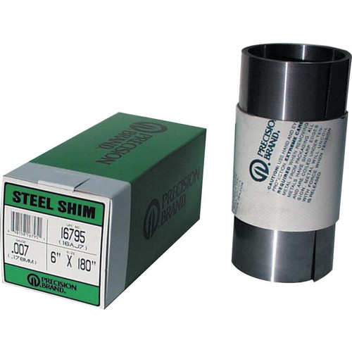 PRECISION BRAND 100 in (L) Low Carbon Steel Shim Stock, 6 in (W), 0.005 in (T)