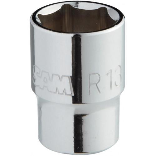Short Socket 1/4-Inch / 6-Sided 3.2 mm Glossy Chrome